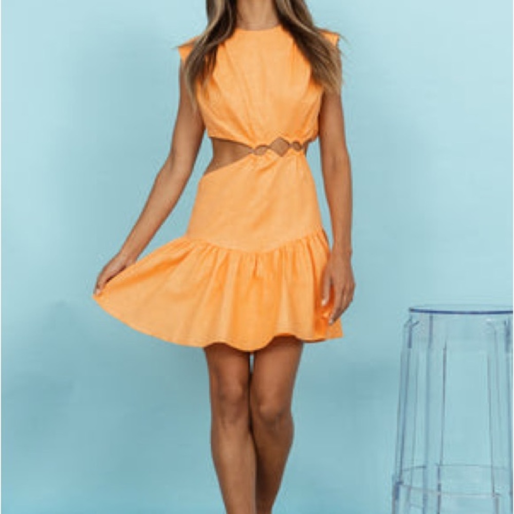 Orange Cut-Out Dress